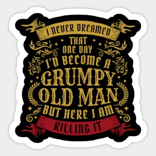 Grumpy Old Man Sticker